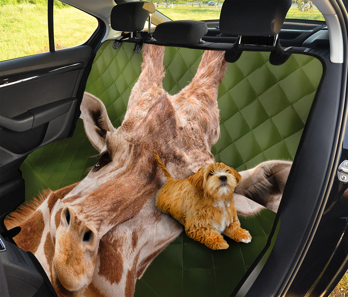 Funny Giraffe Print Pet Car Back Seat Cover
