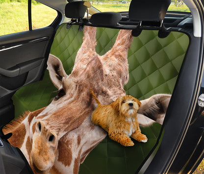 Funny Giraffe Print Pet Car Back Seat Cover