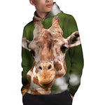 Funny Giraffe Print Pullover Hoodie