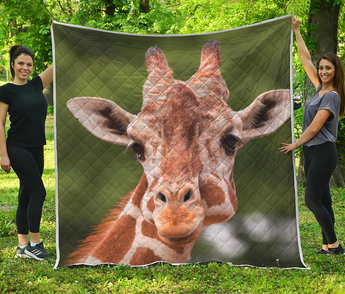 Funny Giraffe Print Quilt