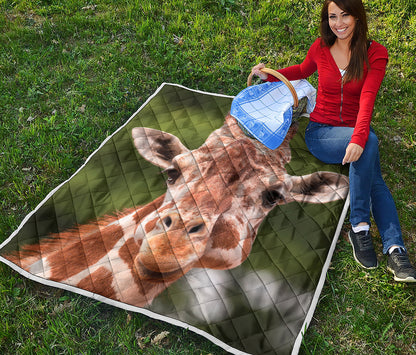Funny Giraffe Print Quilt