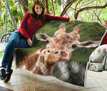 Funny Giraffe Print Quilt