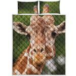 Funny Giraffe Print Quilt Bed Set