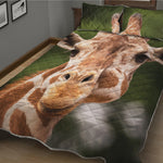 Funny Giraffe Print Quilt Bed Set