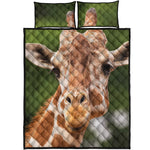 Funny Giraffe Print Quilt Bed Set