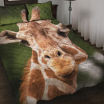 Funny Giraffe Print Quilt Bed Set