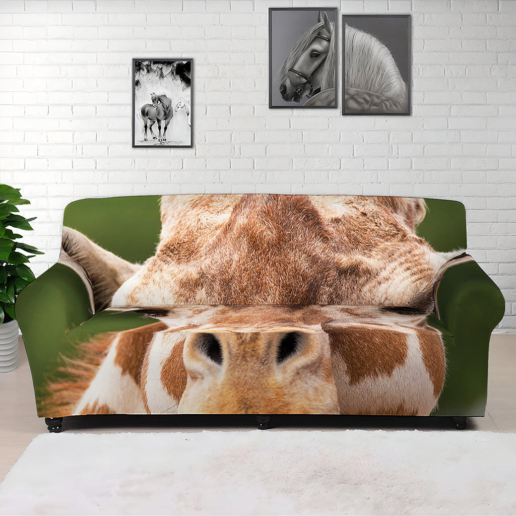 Funny Giraffe Print Sofa Cover