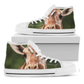 Funny Giraffe Print White High Top Sneakers