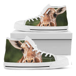 Funny Giraffe Print White High Top Shoes