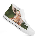 Funny Giraffe Print White High Top Shoes