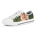 Funny Giraffe Print White Low Top Shoes