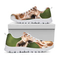 Funny Giraffe Print White Running Shoes