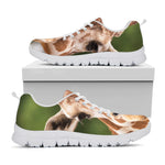 Funny Giraffe Print White Sneakers