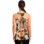 Funny Giraffe Print Women's Racerback Tank Top