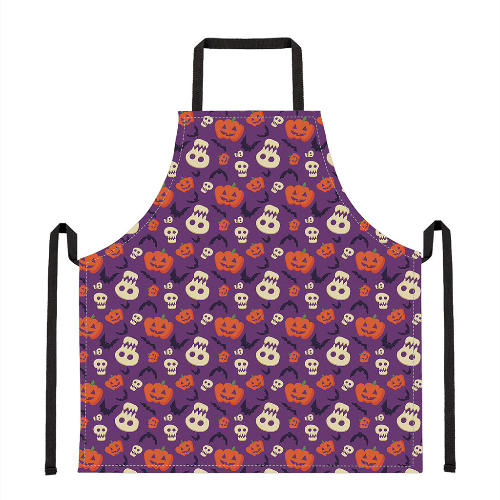 Funny Halloween Pumpkin Pattern Print Apron