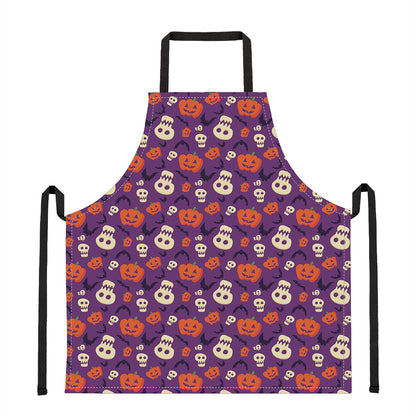 Funny Halloween Pumpkin Pattern Print Apron