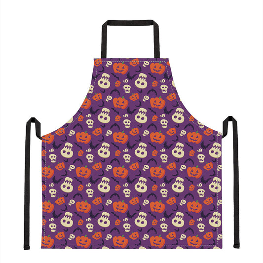 Funny Halloween Pumpkin Pattern Print Apron