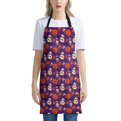 Funny Halloween Pumpkin Pattern Print Apron