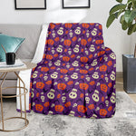 Funny Halloween Pumpkin Pattern Print Blanket