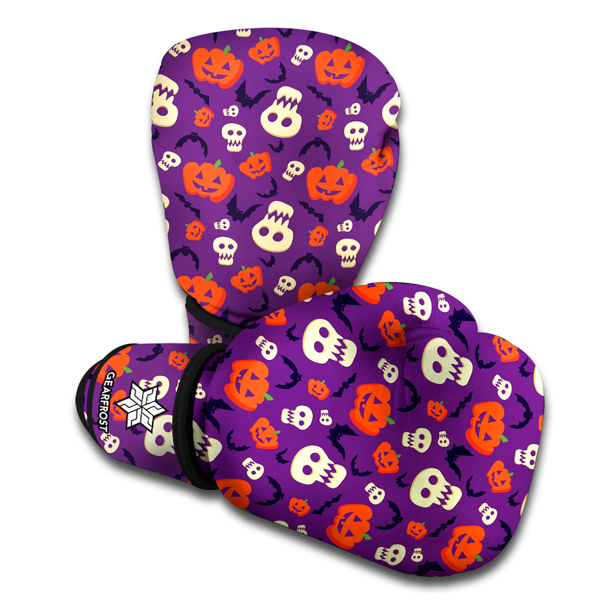 Funny Halloween Pumpkin Pattern Print Boxing Gloves