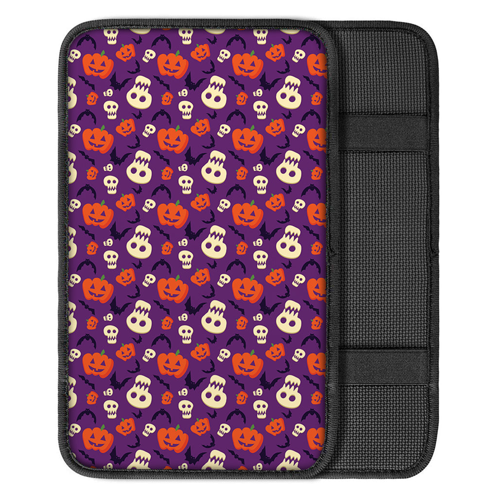 Funny Halloween Pumpkin Pattern Print Car Center Console Cover