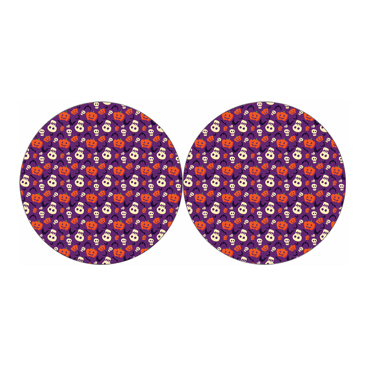 Funny Halloween Pumpkin Pattern Print Car Coasters