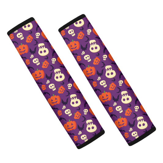 Funny Halloween Pumpkin Pattern Print Car Seat Belt Covers