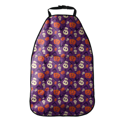 Funny Halloween Pumpkin Pattern Print Car Seat Organizers