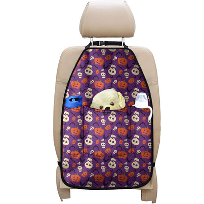 Funny Halloween Pumpkin Pattern Print Car Seat Organizers