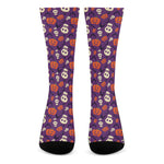Funny Halloween Pumpkin Pattern Print Crew Socks