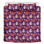 Funny Halloween Pumpkin Pattern Print Duvet Cover Bedding Set