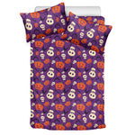 Funny Halloween Pumpkin Pattern Print Duvet Cover Bedding Set