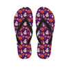 Funny Halloween Pumpkin Pattern Print Flip Flops