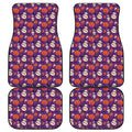 Funny Halloween Pumpkin Pattern Print Front and Back Car Floor Mats