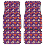 Funny Halloween Pumpkin Pattern Print Front and Back Car Floor Mats