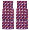 Funny Halloween Pumpkin Pattern Print Front and Back Car Floor Mats