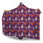 Funny Halloween Pumpkin Pattern Print Hooded Blanket