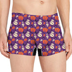 Funny Halloween Pumpkin Pattern Print Men's Boxer Briefs