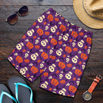 Funny Halloween Pumpkin Pattern Print Men's Shorts