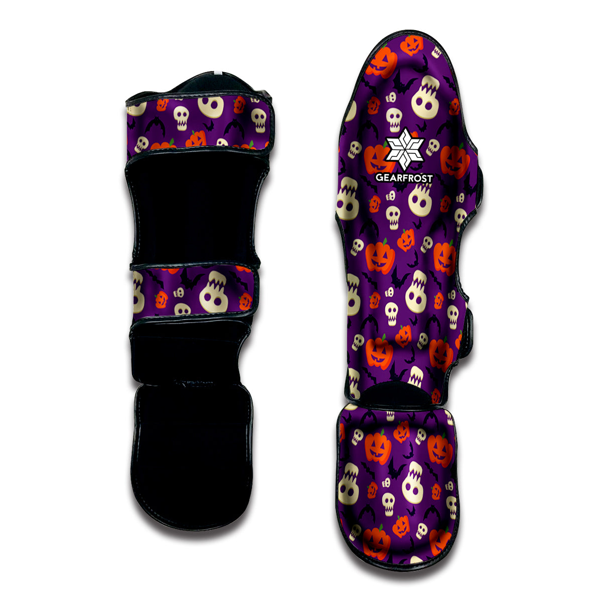 Funny Halloween Pumpkin Pattern Print Muay Thai Shin Guard