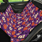 Funny Halloween Pumpkin Pattern Print Pet Car Back Seat Cover