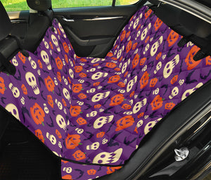 Funny Halloween Pumpkin Pattern Print Pet Car Back Seat Cover