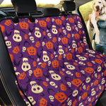 Funny Halloween Pumpkin Pattern Print Pet Car Back Seat Cover