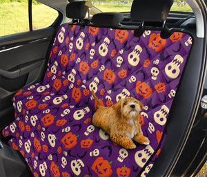 Funny Halloween Pumpkin Pattern Print Pet Car Back Seat Cover