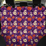 Funny Halloween Pumpkin Pattern Print Pet Car Back Seat Cover