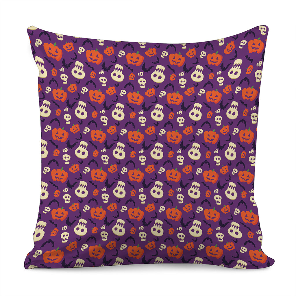 Funny Halloween Pumpkin Pattern Print Pillow Cover