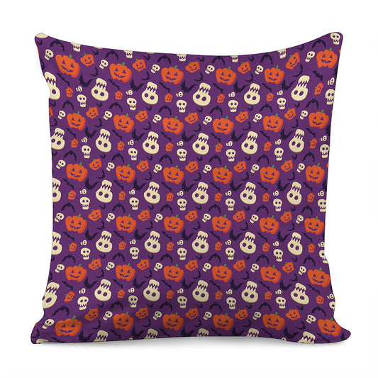 Funny Halloween Pumpkin Pattern Print Pillow Cover
