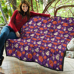 Funny Halloween Pumpkin Pattern Print Quilt