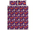 Funny Halloween Pumpkin Pattern Print Quilt Bed Set
