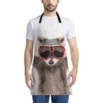 Funny Raccoon Print Apron